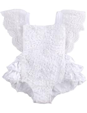 puseky Baby Mädchen Kinder Spitze Rüschen Tutu Strampler Jumpsuit Sunsuit Outfits Kleidung