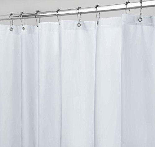 mDesign PVC-freier Duschvorhang - ideales Badzubehör mit perfekten Maßen: 183 cm x 183 cm - langlebige Duschgardine - Farbe: hellgrau