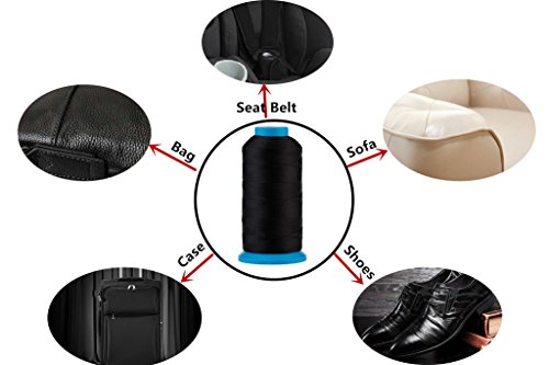 Selric 1500 Yards 19 Farben Bonded Nylon Nähgarn Faden für Outdoor, Ledersitz, Tasche, Schuhe, Leinwand, Polsterung Nähmaschine,Schuhe, Auto Matten und vieles mehr - 2