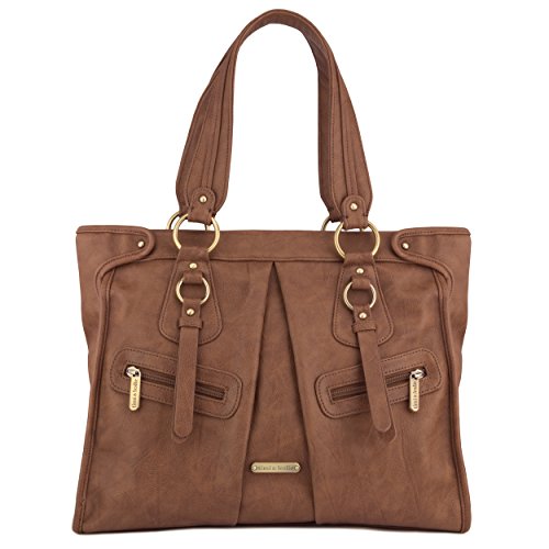 timi & leslie Dawn Diaper Bag Set (7-Piece, Caramel)