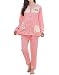 VENTELAN Women's Polka Dots Maternity Pyjama Ruffles Cute Cardigan Nursing Set