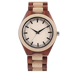 WRENDYY Wooden watch 3 Types Men's Full Wood Natural Quartz Wristwatch Fashion Dress Clock Male Vintage Adjustable Wooden Strap Creative Gifts