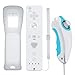 Price comparison product image SLTX Unique Design Wireless Remote Controller & Nunchuck Controller with Silicon Case and Wrist Strap Compatible for Nintendo Wii & Wii U & Mini Wii(Third- Party Product)