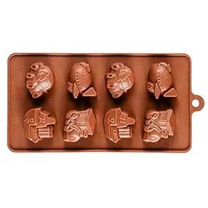 Paramhans Enterprises Chocolate Silicon Mould, Car Train Chocolate Mould for Kids Party - 8 Cavity Mould