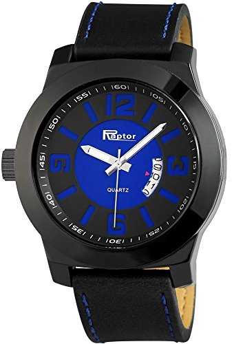 Raptor Analog Herrenuhr, Leder,  50 mm, Schwarz - 297973000038 Raptor Analog Herrenuhr, Leder,  50 mm, Schwarz - 297973000038