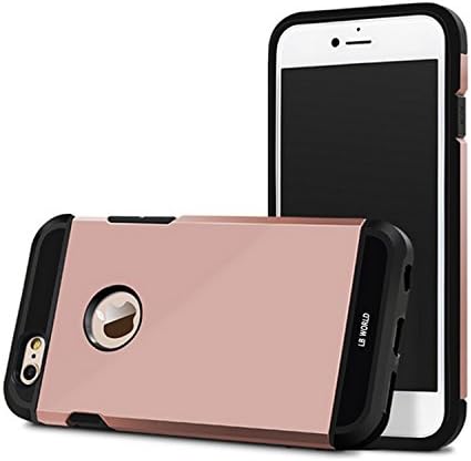 iPhone 6s Plus case LB World Tough Armour Case, Rugged Case, Shock Resistance, Drop proof, Water proof, Slim fit light weight with Double layer protection for iPhone 6s plus (5.5inch), Rose Gold)