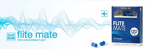 Get Plugged Flite Mate 1 Paar Ohrstöpsel für das Fliegen, Reisen, Bergfahrten. Gehörschutzstöpsel Druckreduzierend und helfen Ohrenschmerzen wahrend Flugreisen und Bergfahrten zu vermeiden. Die Flite Mate ist eine spezielle Ohrstöpsel für die Regulierung der Druck und Umwelt Geräuschdämpfung. Gehörschutzprodukt Wiederverwendbar. 1 Paar - 3