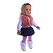 Produktbild Anzieh Kleidung für für 18 Zoll American Girl, AmaMary 4PC / Set Puppe Kleidung Kleid Outfit Weste Hosen T-Shirt Set für 18 '' American Girl Generation Puppe