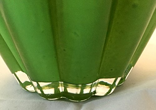 Vase Blumenvase Glasvase grün 17 cm hoch – hochwertig • auch als Übertopf für Orchideen verwendbar, Vasen Blumenvasen - 5