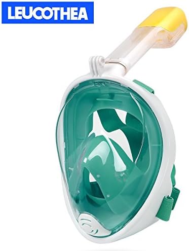 Leucothea 180° Wide View Snorkeling Mask Full Face Swimming Diving Mask Free Easy-breathe Design Anti-fog &amp; Anti-leak Technology (Green S/M)