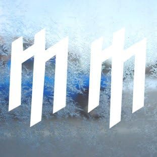Car Sticker / Bumper / Decal MARILYN MANSON MM ROCK BAND White - for Laptop / Window / Truck / Tuning / motorcycle