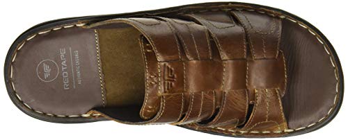 red tape leather sandals