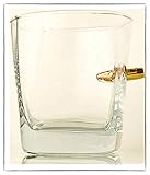  HandMade Whiskyglas mit realem Projektil Cal.308 TrinkGlas mit Kugel
