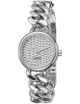 Esprit Damen-Armbanduhr XS Twirl Animalique Silver Analog Quarz Edelstahl ES104052002