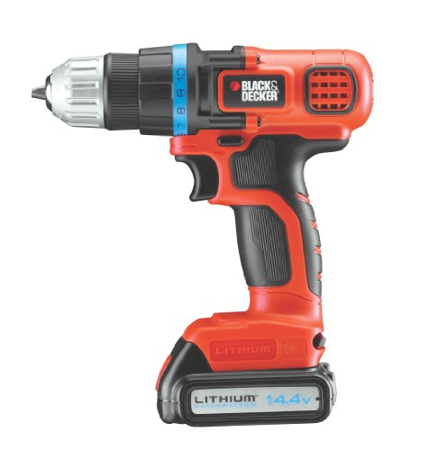 Black + Decker 14.4V Bohrschrauber mit 2. Akku, 11 Drehmomentstufen, variable Geschwindigkeit, Schiebe-Akku, EGBL14KB - 2
