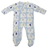 Baby Boys/Girls Side Zipped Elephant Fleece Sleepsuit (3-6 Months) (Sky Blue)