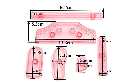 Aliciashouse 6PCS Kunststoff Sneaker Cutter Schuhe Fondant Schimmel Cookie Backform - 7