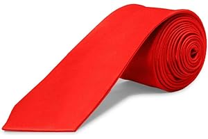 OcioDual Cravatta Unisex Stretta senza Stampa in Raso per Celebrazioni ed Eventi 100% Poliestere Marrone