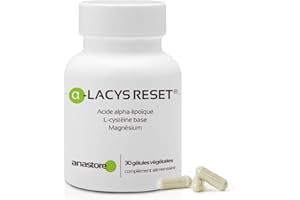 ANASTORE Acide alpha-lipoïque (α-LACYS RESET®) * 300 mg / 30 gélules * Acide alpha-lipoïque, Acide L-cystéine base, Magnésium