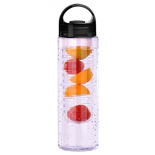 700ml Fruit Infusing Water Bottle with Naturally Flavoured Fruit Infuser and Flip Lid Lemon Juice Iced Tea & Sparkling Beverages Making Bottles
