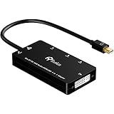 Mini DP Adapter, [4-in-1 Adapter DP 1.2 Version/Full HD 1080P], Rankie Mini DisplayPort (Thunderbolt Port Compatible) to HDMI/DVI/VGA/Audio Male to Female - R1133