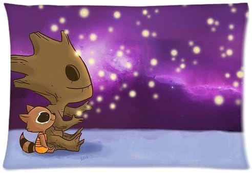 Guardians of The Galaxy Cute Groot Rocket Raccoon Custom Pillow Case 20