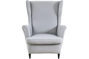 CHNSHOME Copripoltrona 1 posto con orecchie elasticizzato Fodere per poltrone a orecchioni Coprisedile per poltrona Copripoltrona con Orecchie