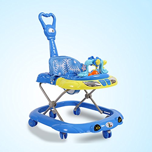 SMCCN Multifunción Niño Anti-rollover Un Toque Plegable Baby Walker