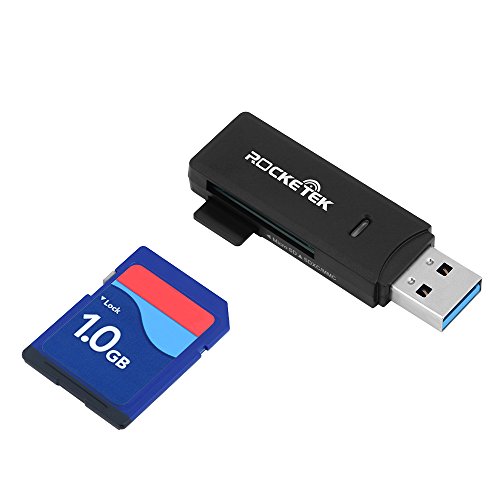Micro USB OTG Kartenleser, Rocketek Mini USB3.0 Speicherkartenleser Kartenleseradapter mit 2 Slots für PC, Android SmartPhone & Tablet Devices | USB3.0 / OTG Adapter - 2