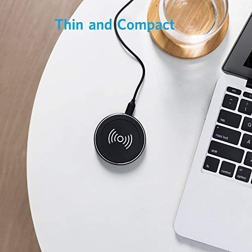 Anker PowerPort Chargeur sans Fil - Chargeur par Induction pour Appareils Compatibles Chargeur sans Fil - pour iPhone X   8 8 Plus  Galaxy S6   S6 Edge  Nexus 4 5   6 7  LG G3 et Autres  Noir 