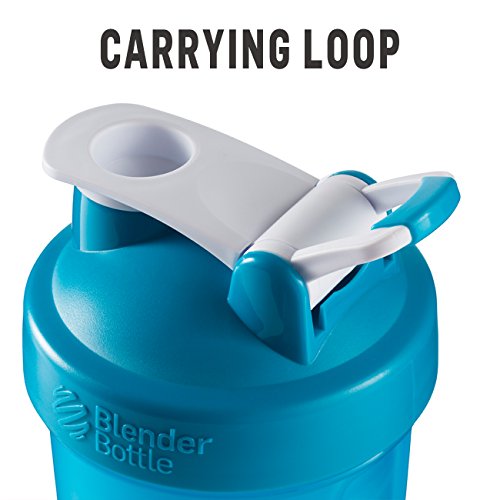 BlenderBottle Classic Loop Shaker / Eiweiß Shaker / Diät Shaker / Protein Shaker mit Blenderball blau 590ml Fassungsvermögen, skaliert bis 400 ml - 5