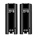 Produktbild Pekyok Akku Batterie Pack für Wii, LU08 2pcs 2800mAh Akku Batterie Pack mit hoher Kapazität für Nintendo Wii Remote Controller-Rein Schwarz