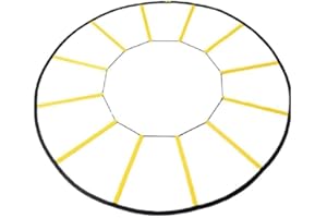AMSIXO huwvqci Appareil d'entraînement d'agilité réactif, échelle de vitesse circulaire pour exercices réactifs et compétences de haute intensité, échelle d'exercice pour le football, le sport, le fitness