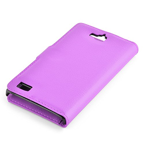 Cadorabo Honor 3C Funda Estilo Libro de Cuero Sint  tico en VIOLETA DE MANGANESO Cubierta Protectora con Cierre Magn  tico  Tarjetero y Funci  n de Suporte     Protecci  n Carcasa Caja Etui Case Cover