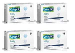 Cetaphil Baby Mild Bar for Face and Body-Pack of 4, 75g*4