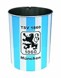 Material : Metall Brauns TSV 1860 München Papierkorb , weiß-blau, 14024,
