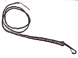 Real Leather Split Hide Black Bull Whip Fun Item