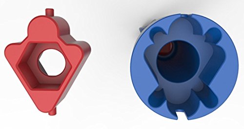 Dadusto WC Sitz Montageschlüssel (1 Stück) + 4 WC-Einsätze davon sind 2 Stück mit einem Innenloch 8mm und einem Aussendurchmesser von 14mm und 2 Stück mit einem Innenloch 6mm und einem Aussendurchmesser von 14mm) - 3