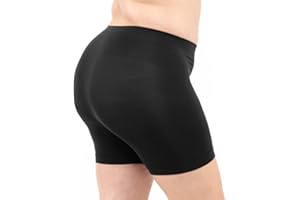 LEELA LAB Short Femme Sport Grande Taille en Microfibre Douce, Fabriqué avec Technologie Seamless sans Couture - Made in Italy