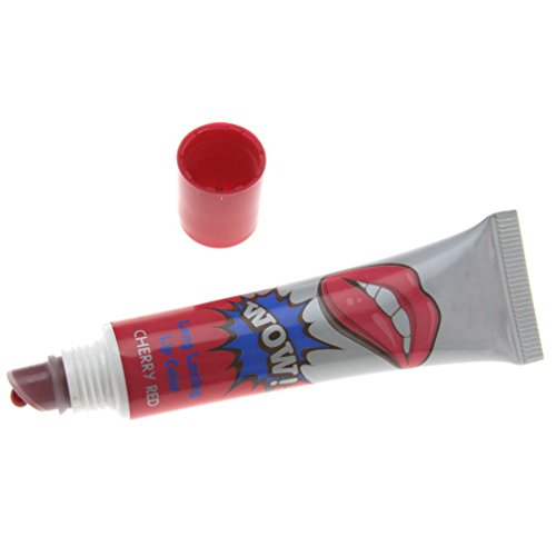 JUYUAN-EU Lip Gloss Lippen Tattoo Magic Lippenstift dauerhafte Wasserlippenglanz Anhaltend Wasserfest Cherry Red - 2