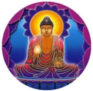 2-Sided Mandala Art Window Stickers - Buddha Light