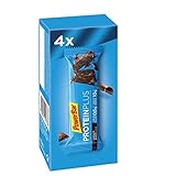 PowerBar Protein Plus Riegel mit nur 107 Kcal ? Low Sugar Eiwei-Riegel, Fitness-Riegel mit Ballaststoffen ? Chocolate-Brownie (4 x 35g) - 