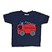 Inda-Bayi Baby-Toddler-Kids Cotton T Shirt - fire engine multicolour on navy 2-3 Years