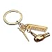 Produktbild Scrox 1x Schlüsselanhänger Creative Schlüsselbund, Alloy Haarföhn-Schere- Kammfrisur Anhänger Schlüsselanhänger, 10.2cm, Gold