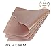Produktbild Backfolie Dauer-Backpapier 3 Stück 60CM x 40CM, einfach zuschneiden, spülmaschinenfest, Hitze Druck Transfer Blatt, Grillmatte Antihaft BBQ wiederverwendbar Antihaft- Handwerk -Matte & Teflon Blatt