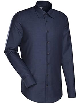 JACQUES BRITT Business Hemd Slim Fit Langarm Bügelleicht Streifen Businesshemd Under-Button-Down-Kragen Manschette...