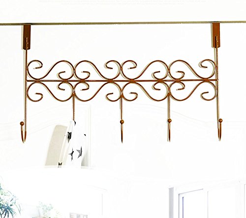 Vintage Türgarderobenleiste Nützliche Handtuchhaken, Metall Verchromt (Braun)
