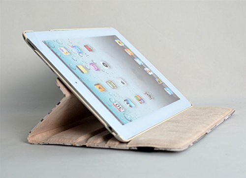 inShang Hülle für Apple iPad 2 iPad 3 iPad 4, PU Leder Tasche Hülle Skins Etui Schutzhülle Ständer Smart Case Cover für Tablet iPad, Super Automatische Einschlaf-/Aufwach funktion, 360 Grad rotierende Schutzhülle mit Standfunktion + inShang Logo hochwertigen Stylus Eingabestift Stift - 3