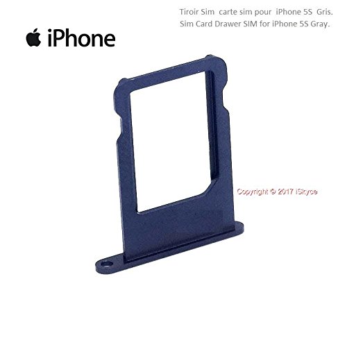 TIROIR CARTE NANO SIM POUR IPHONE 5 5S TIRROIR TIRROIRE TRAY COMPARTIMENT NOIR