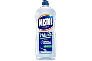 MISTOL - Naturals Bicarbonato | Lavavajillas a Mano Hipoalergénico | Fórmula sin Perfumes ni Colorantes | Máximo Cuidado para Pieles Sensibles y Eficacia Impecable en la Limpieza |650 ml